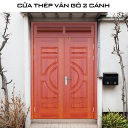 Cửa thép vân gỗ GSD 2 cánh
