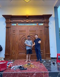 Cửa thép vân gỗ GSD 4 cánh