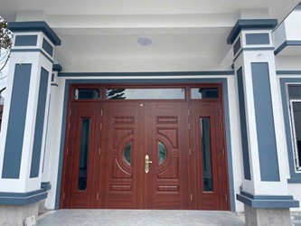 Cửa thép vân gỗ GSD 4 cánh