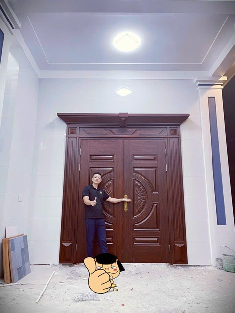 Cửa thép vân gỗ GSD 2 cánh