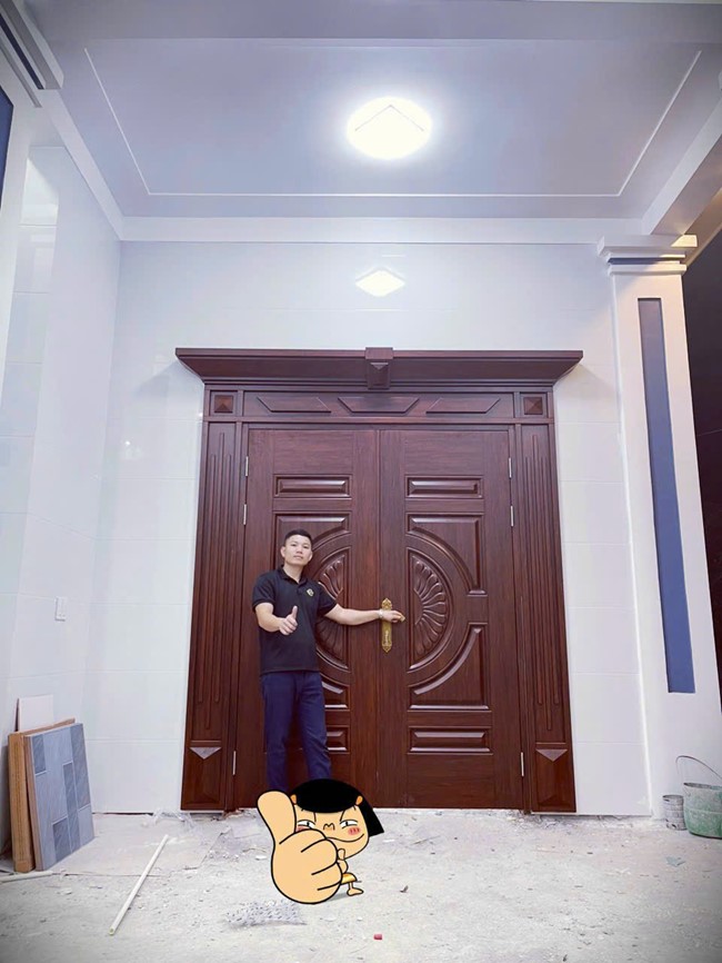 Cửa thép vân gỗ GSD 2 cánh